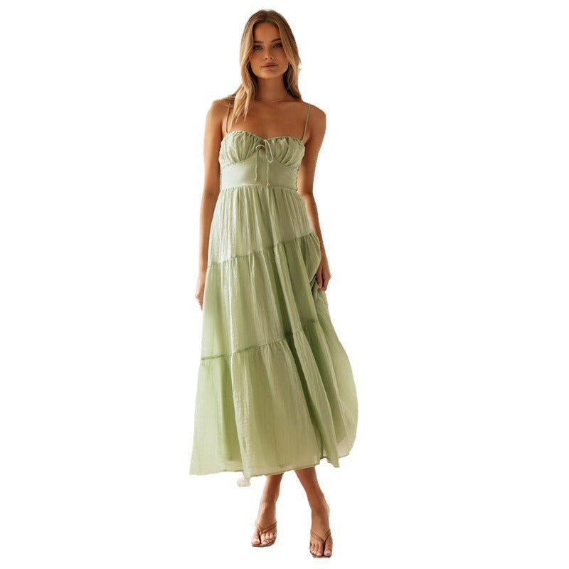 Casual Summer Spaghetti Straps Sleeveless Long Dresses-Dresses-Free Shipping at meselling99