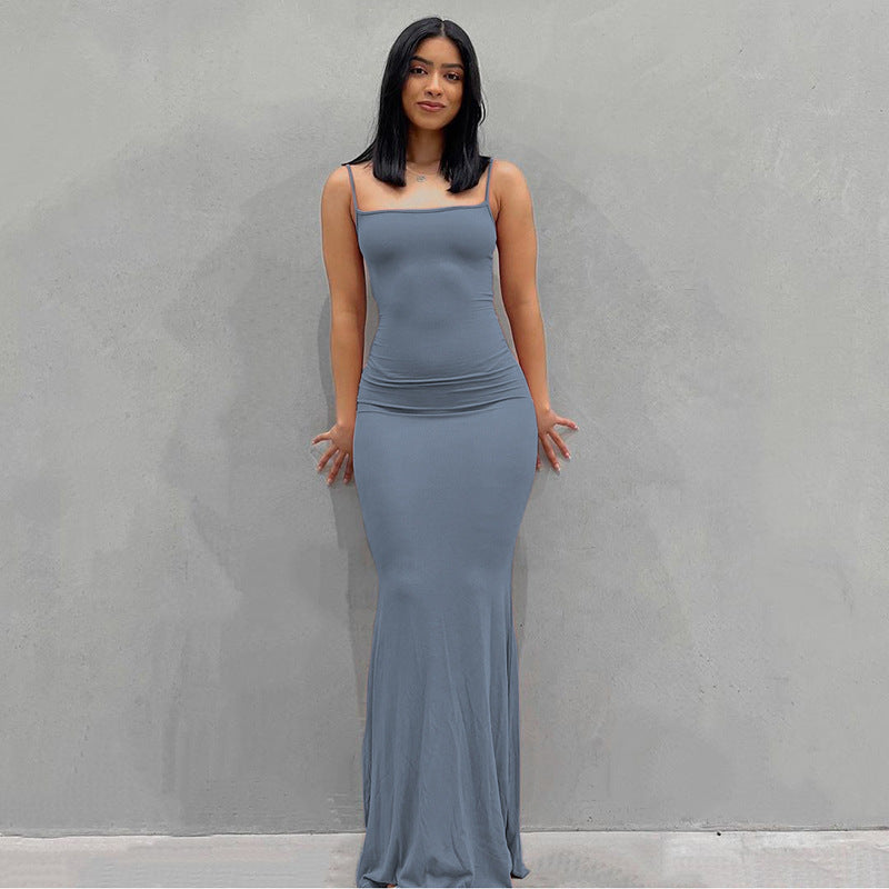Casual Long Sheath Dresses-Dresses-Blue-XS-Free Shipping at meselling99