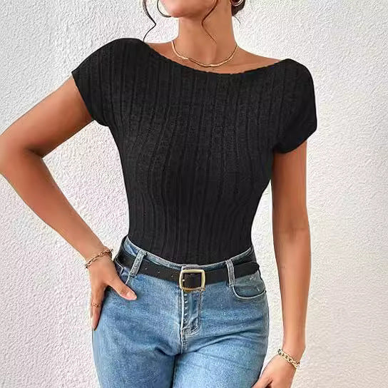 Sexy Summer Backless Short T Shirts for Women-Shirts & Tops-Free Shipping at meselling99