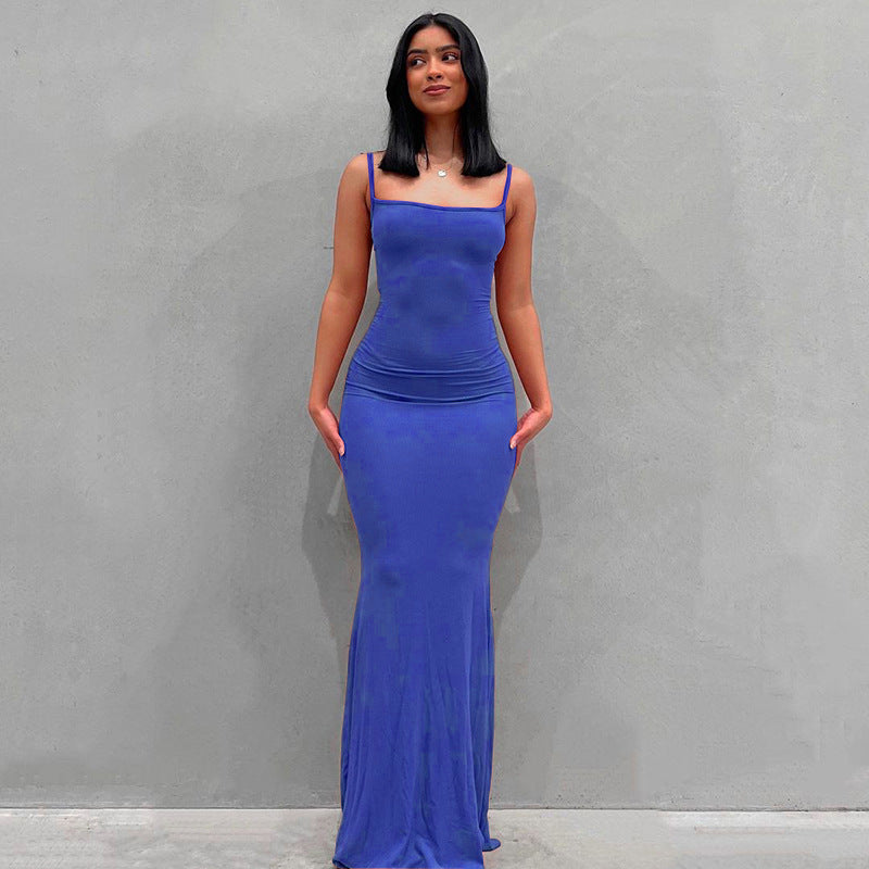 Casual Long Sheath Dresses-Dresses-Dark Blue-XS-Free Shipping at meselling99