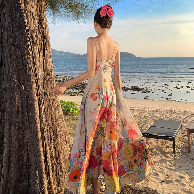 Colorful Oil Painting Summer Holiday Dresses for Women-Dresses-Free Shipping at meselling99