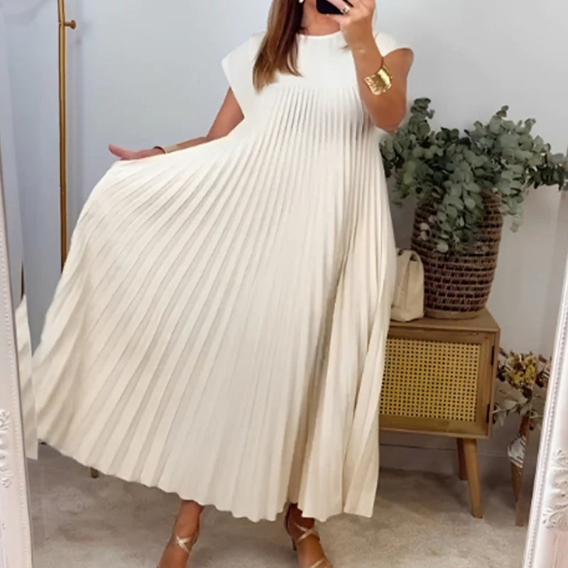 Casual Round Neck Sleeveless Women Long Dresses-Dresses-Free Shipping at meselling99