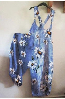Casual Summer Floral Print Jumpsuits-Jumpsuits & Rompers-12-S-Free Shipping at meselling99