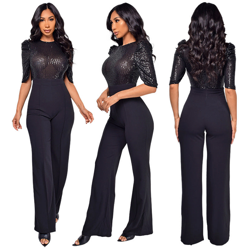 Sexy Sequined Jumpsuits for Women-Jumpsuits & Rompers-Free Shipping at meselling99
