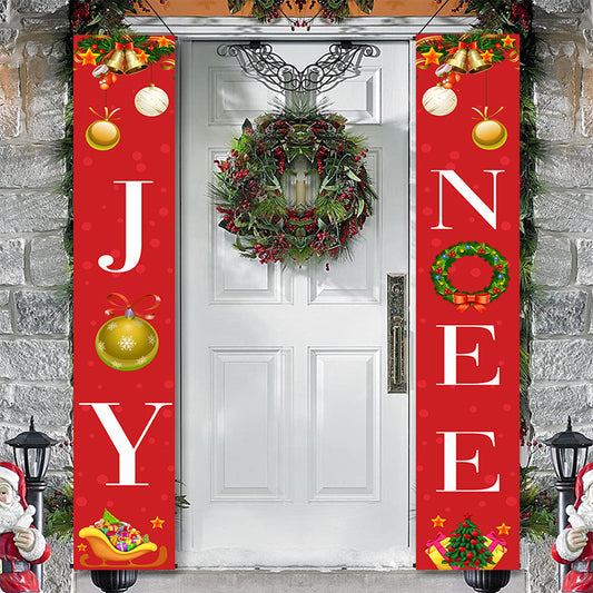 Merry Christmas Couplet Door/Porch Decoration-Holiday Ornaments-Style1-Free Shipping at meselling99