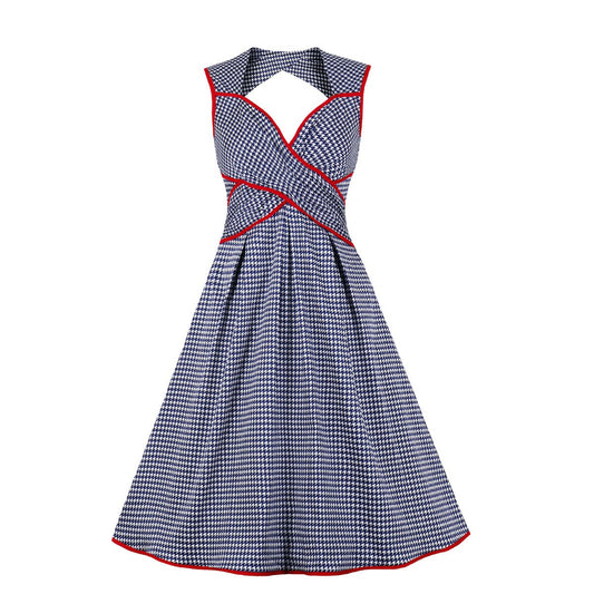 New Summer Women Vintage Bowknot Dresses-Vintage Dresses-Free Shipping at meselling99