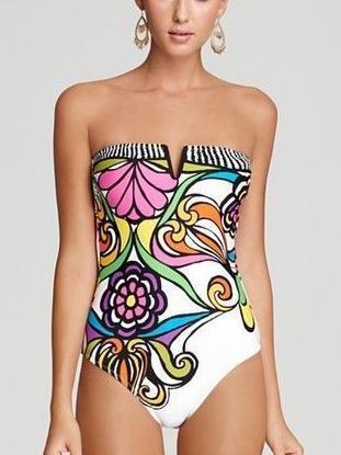Meselling99 Siamese Printed Bikini One Piece Sexy Swimsuit-one piece-XS-Free Shipping at meselling99