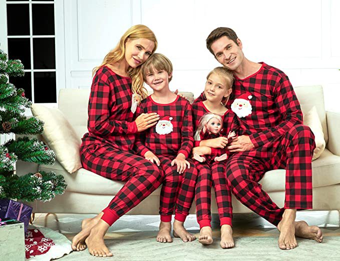 Red Christmas Parent-child Sleepwear Sets Homewear--Free Shipping at meselling99