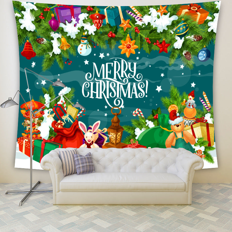 Merry Christmas Santa Claus Home Decorative Hanging Wall Tapestry-wall art-Style3-150x130-Free Shipping at meselling99