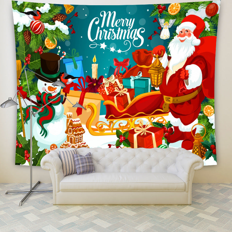 Merry Christmas Santa Claus Home Decorative Hanging Wall Tapestry-wall art-Style4-150x130-Free Shipping at meselling99