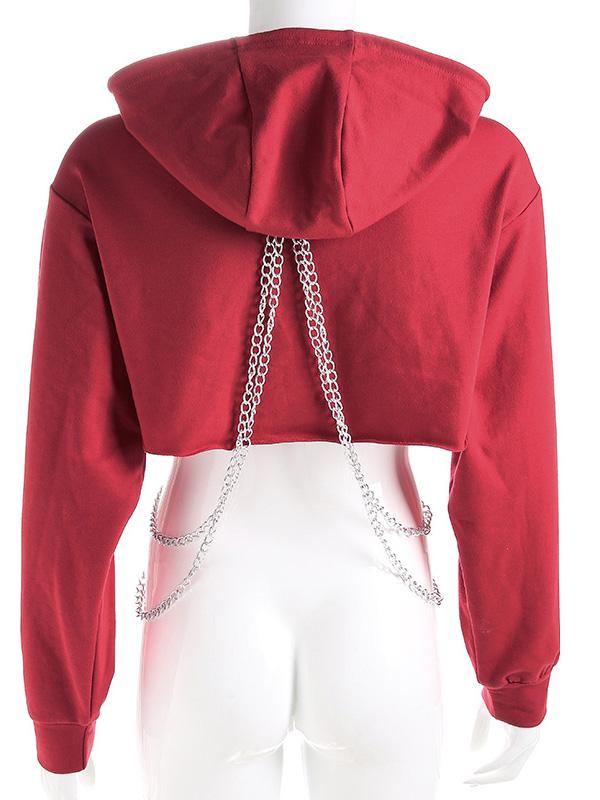 Meselling99 Hooded Chains Short Sleeves Hoodies & Jackets-Hoodies & Jackets-Free Shipping at meselling99