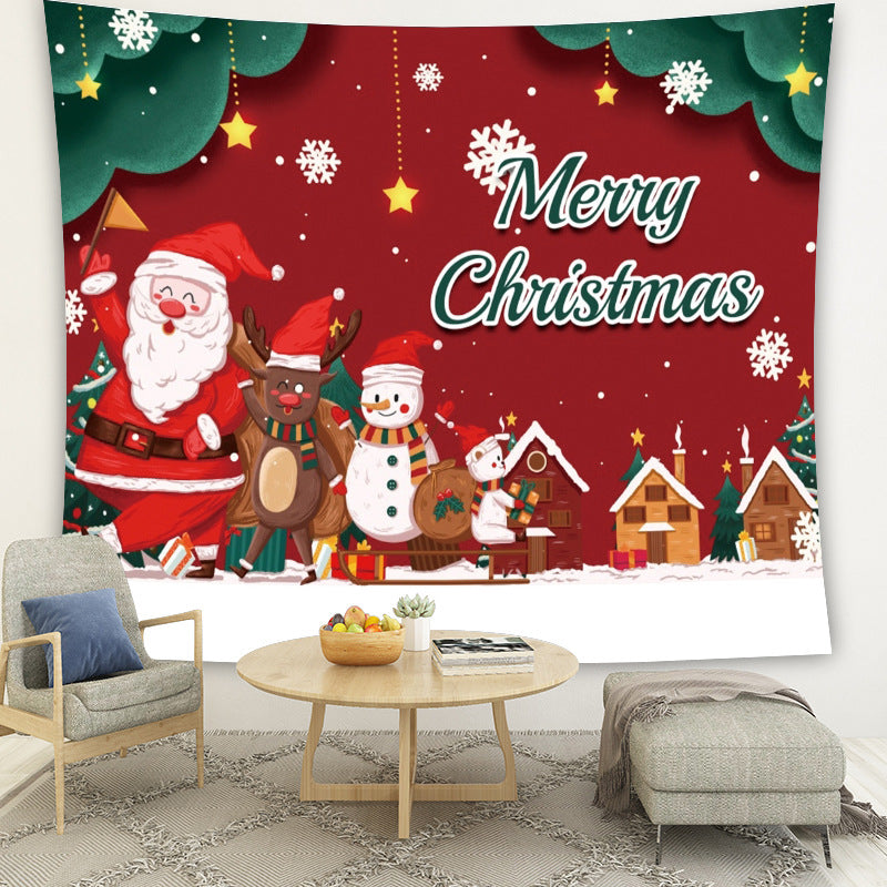 Merry Christmas Santa Claus Home Decorative Hanging Wall Tapestry-wall art-Style5-150x130-Free Shipping at meselling99