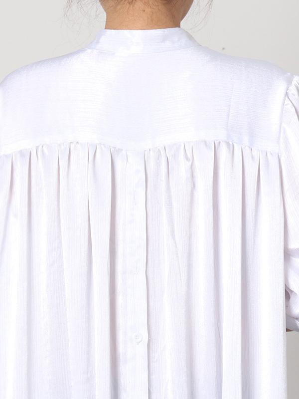 Meselling99 Soft White Lapel Split-Side Long Dress-Maxi Dress-WHITE-FREE SIZE-Free Shipping at meselling99
