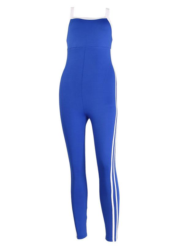Meselling99 Striped Cut Out Gym Jumpsuits-Yoga&Gym Jumpsuits-Free Shipping at meselling99