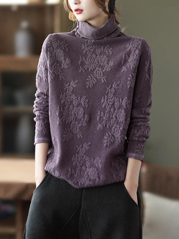 Original Solid Jacquard Knitting Sweater-Sweaters-Free Shipping at meselling99