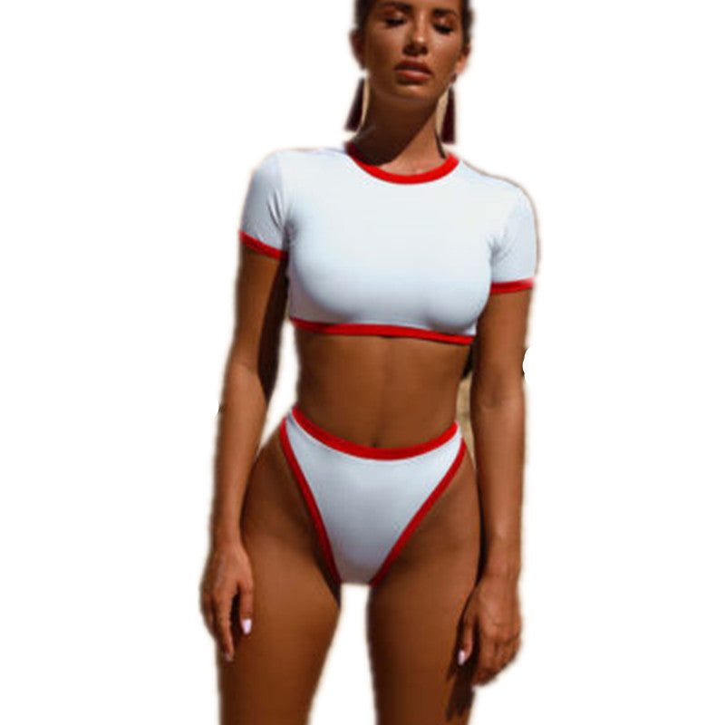 Sexy Short Sleeves Summer Bikini for Women-Swimwear-Free Shipping at meselling99