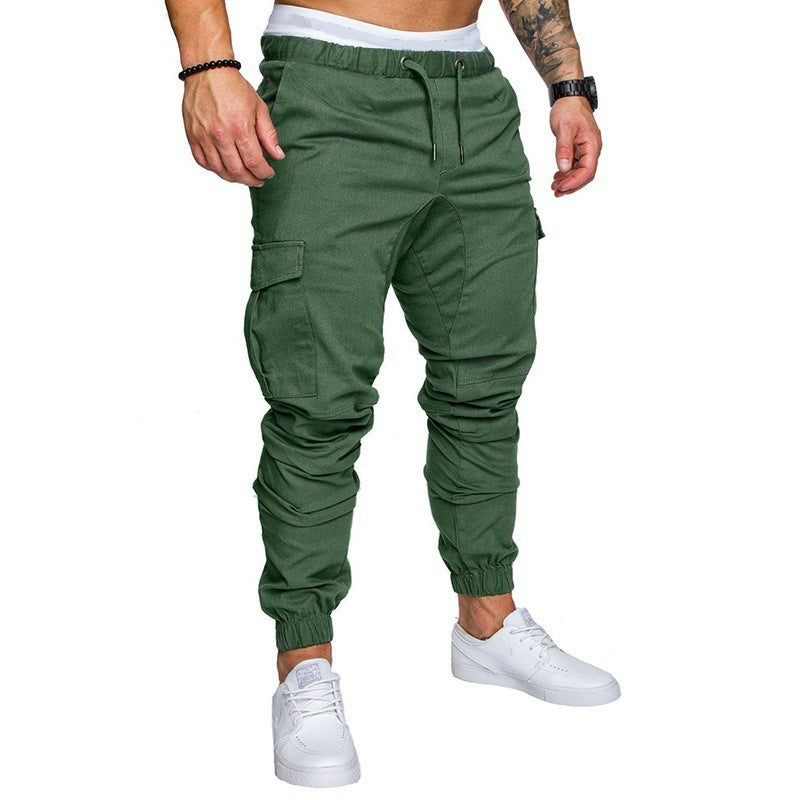 Casual Pockets Pants for Men-Pants-Green-M-Free Shipping at meselling99