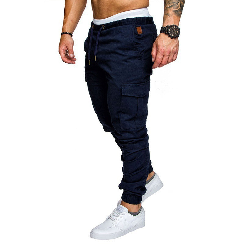 Casual Pockets Pants for Men-Pants-Navy Blue-M-Free Shipping at meselling99