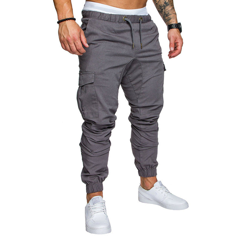 Casual Pockets Pants for Men-Pants-Gray-M-Free Shipping at meselling99