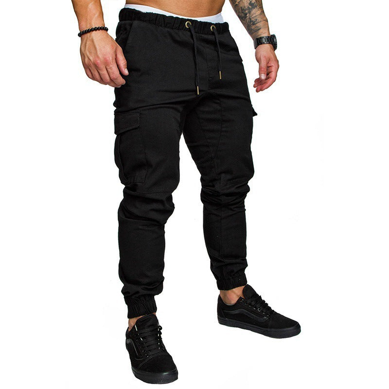 Casual Pockets Pants for Men-Pants-Black-M-Free Shipping at meselling99