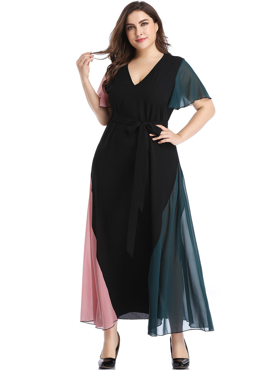Plus Sizes Fashion Chiffon Women Long Maxi Dresses-Plus Size Dresses-Free Shipping at meselling99