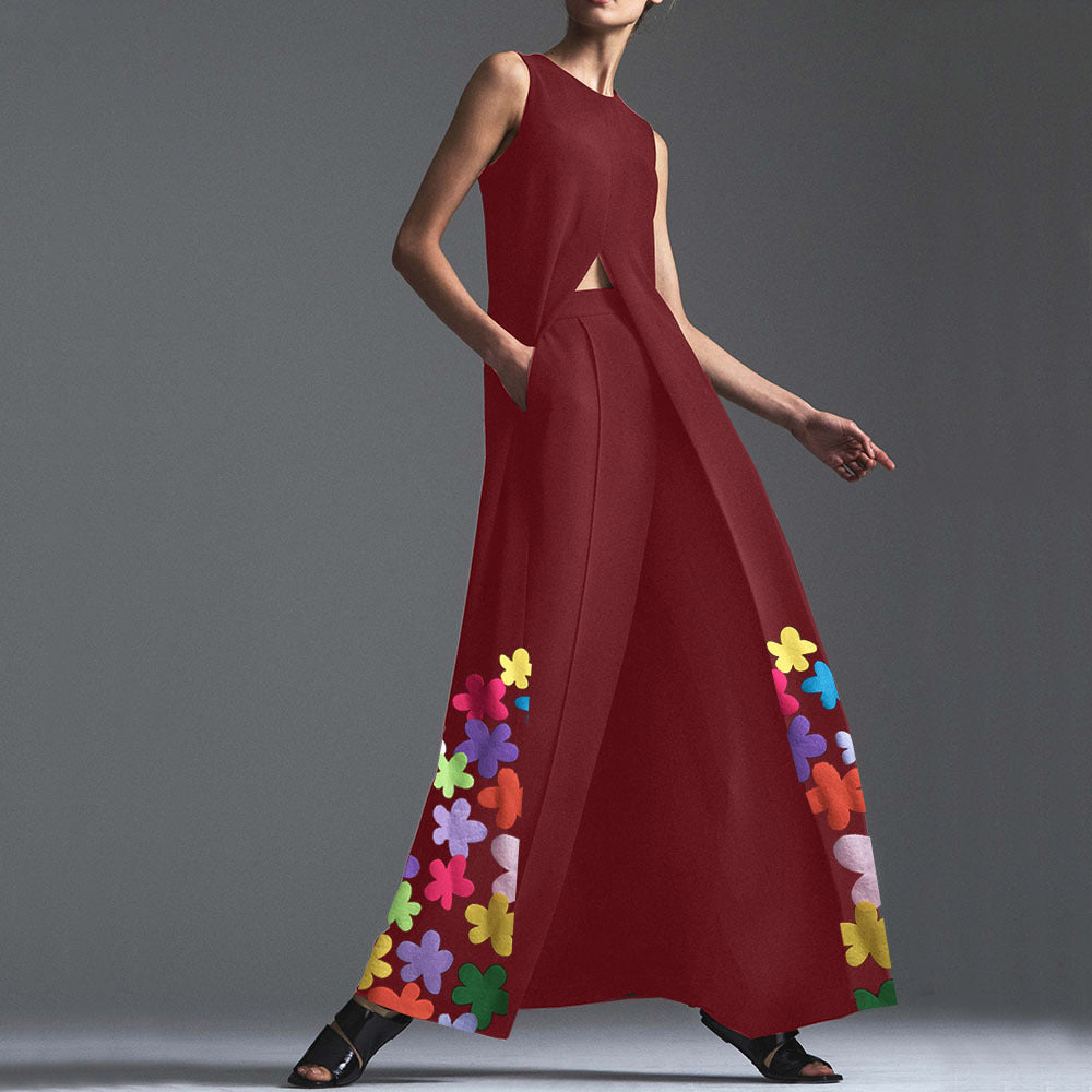 Classy Foral Print Long Dresses-Maxi Dresses-Free Shipping at meselling99