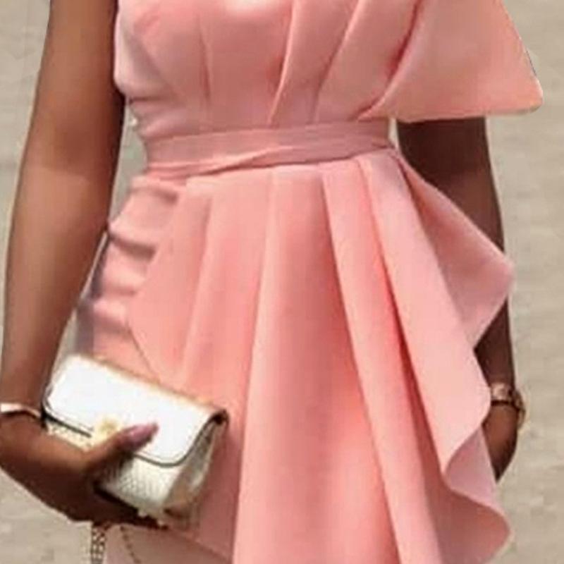 Women Sexy Strapless Ruffled Dresses-Sexy Dresses-Free Shipping at meselling99