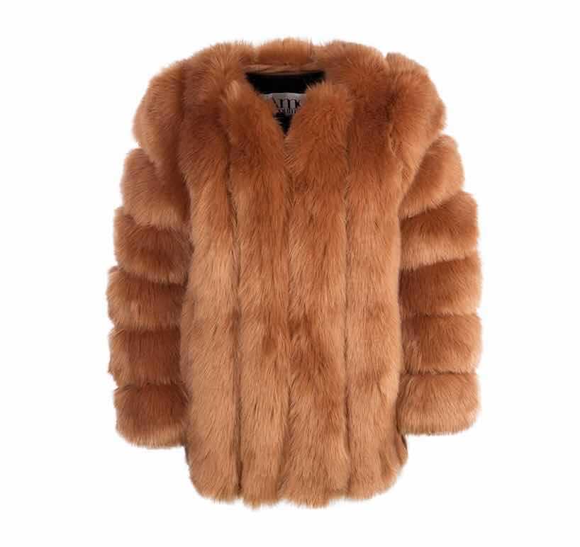 Artificial Fox Fur Women Winter Overcoat-Outerwear-Free Shipping at meselling99