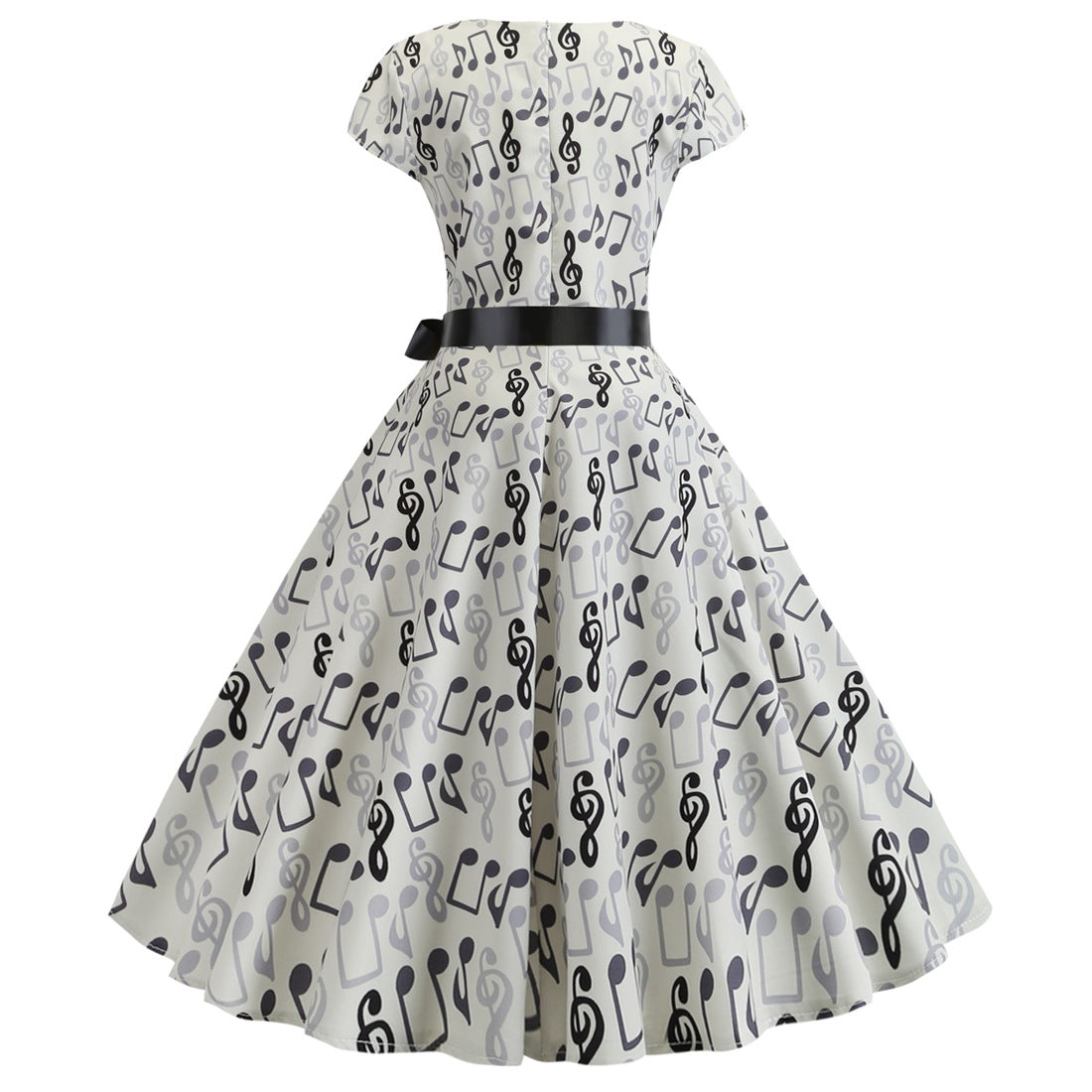 Vintage Music Note Dresses for Women-Dresses-Free Shipping at meselling99