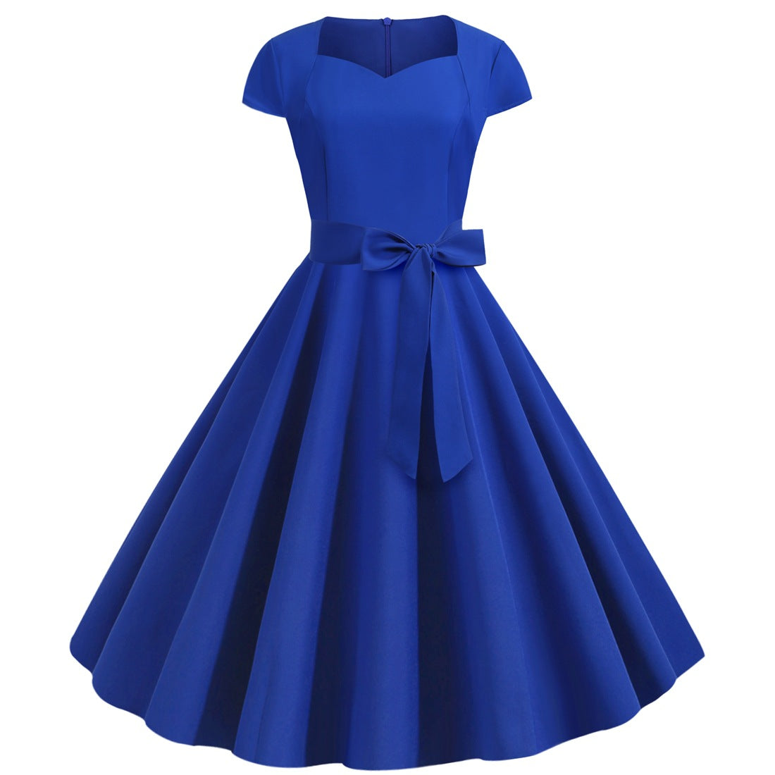 Sexy Sweetheart Vintage Belt Dresses-Dark Blue-S-Free Shipping at meselling99