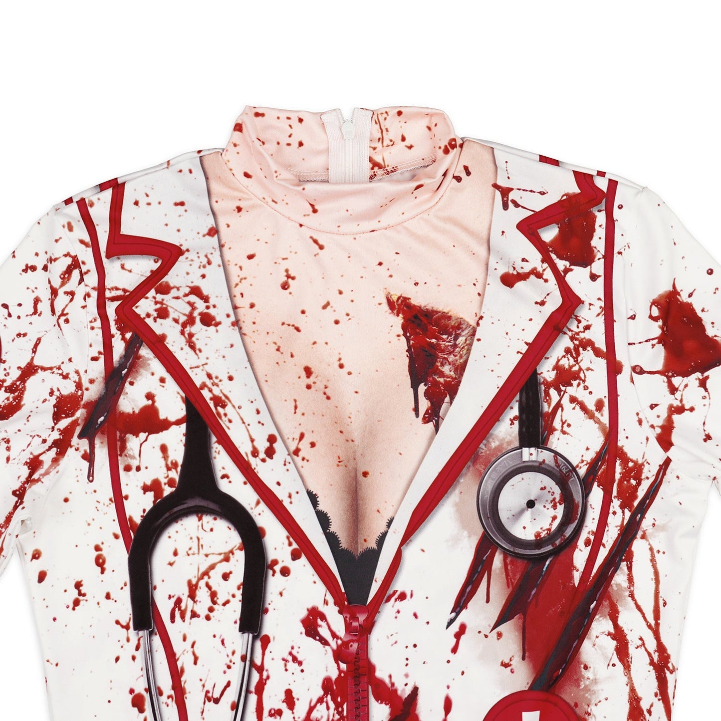 Halloween Nurse Zombie Long Sleeves Dresses Costume-Dresses-Free Shipping at meselling99