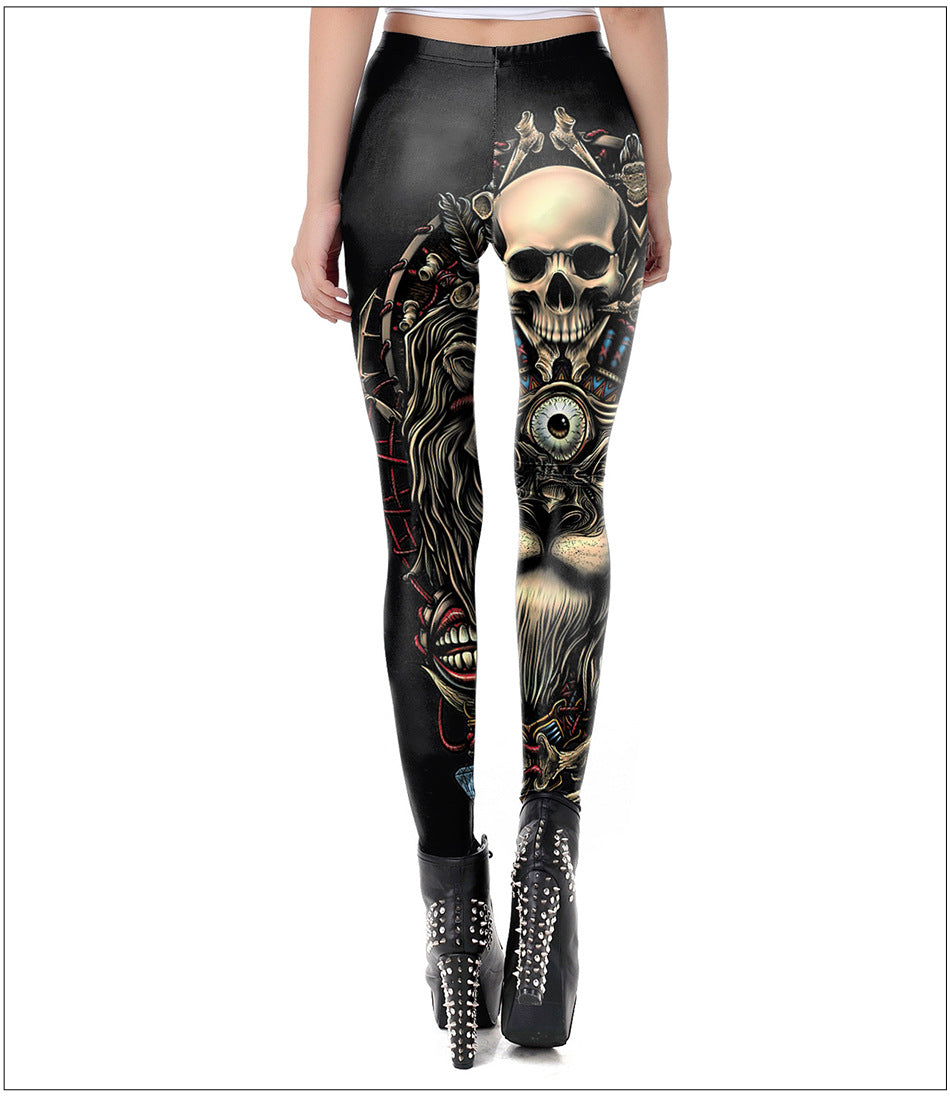 3D Human Skeleton Halloween Leggings for Women-Pants-Free Shipping at meselling99