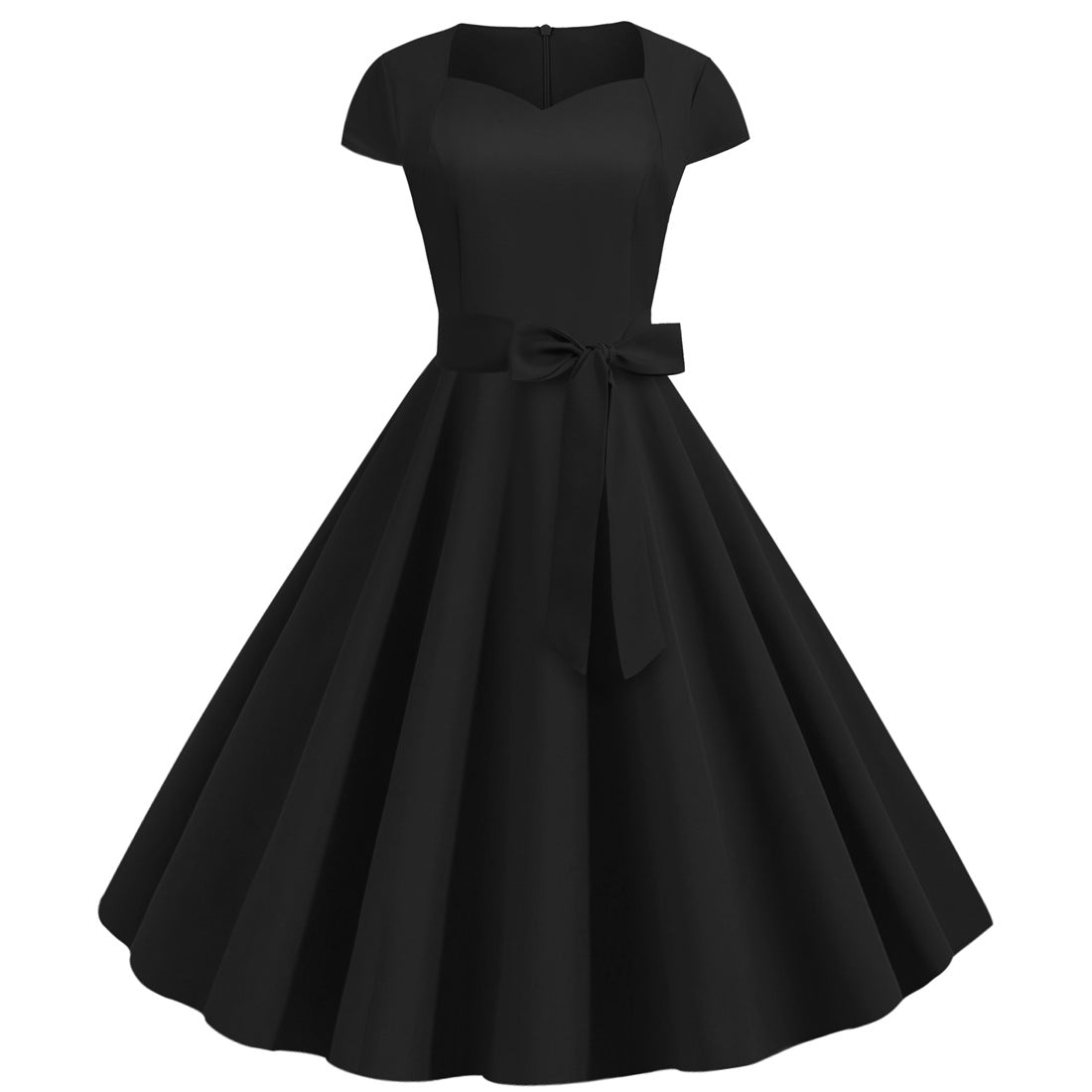 Sexy Sweetheart Vintage Belt Dresses-Black-S-Free Shipping at meselling99