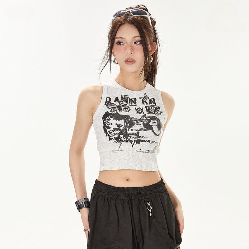 Sexy Summer Sleeveless Tight Tank Tops for Girls-Shirts & Tops-Free Shipping at meselling99