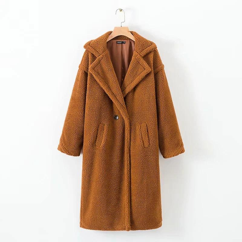 Winter Warm Fashion Long Overcoat for Women-Outerwear-Dark Brown-S-Free Shipping at meselling99