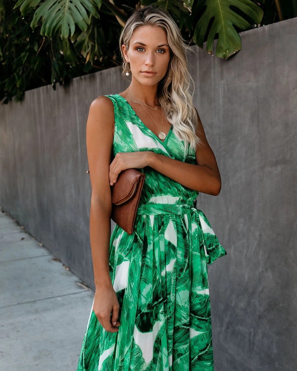Green Sexy Women Sleeveless Long Maxi Dresses-Maxi Dreses-Free Shipping at meselling99