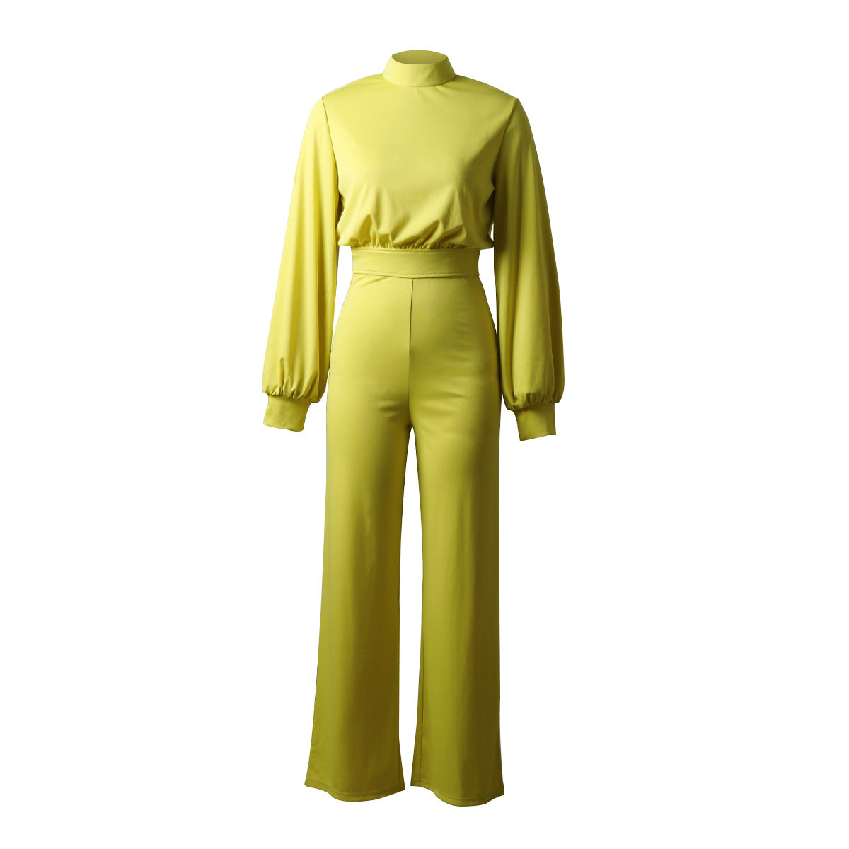 Women High Neck Backless Leisure Fall Jumsuits-Jumpsuits-Free Shipping at meselling99