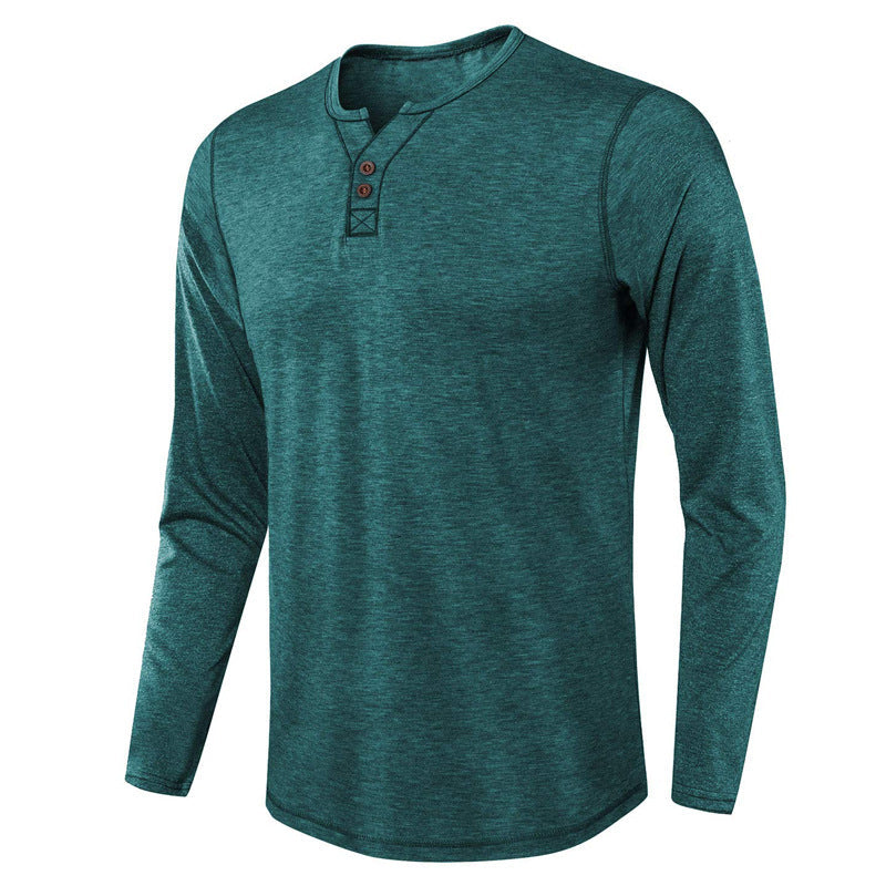 Spring Long Sleeves T Shirts for Men-Shirts & Tops-Green-S-Free Shipping at meselling99