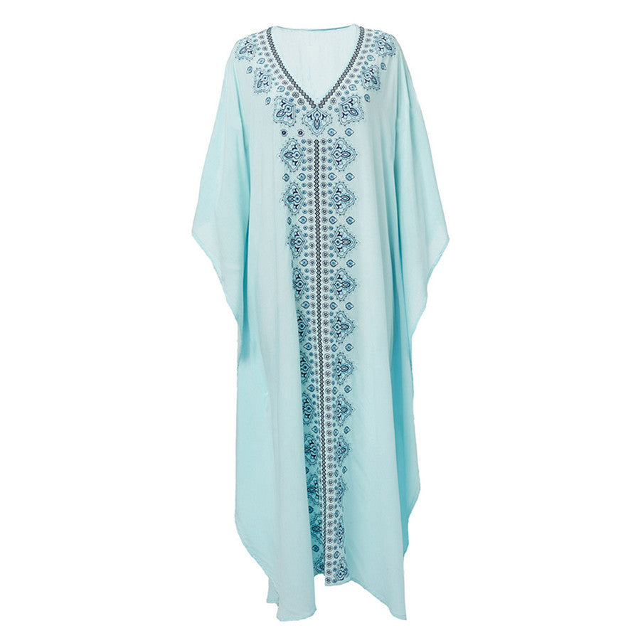 Boho Embroidery Long Romper Cover Up Dresses-The same as picture-One Size-Free Shipping at meselling99