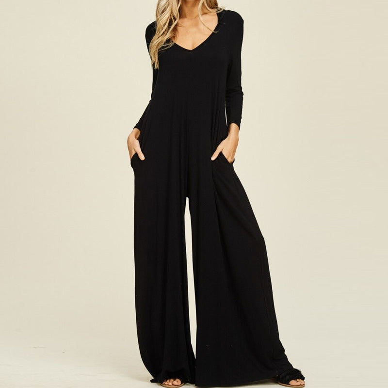 Fall Women Long Sleeves Jumpsuits with Hat-Black-S-Free Shipping at meselling99