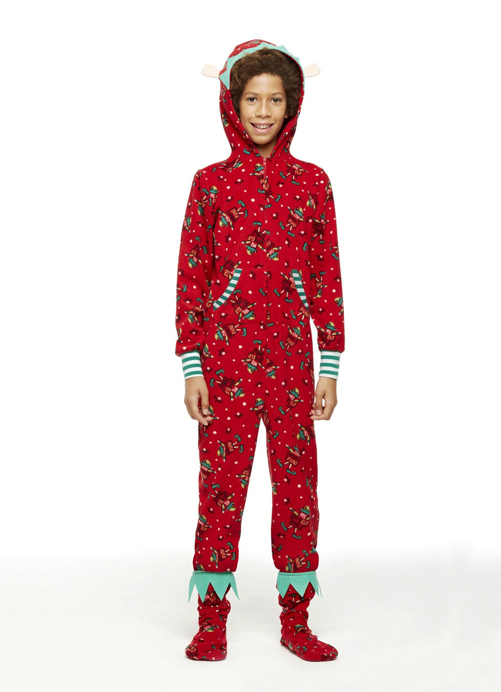 Christmas Parent-Child Hoodies Jumpsuits Pajamas-Pajamas-Free Shipping at meselling99