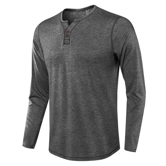 Spring Long Sleeves T Shirts for Men-Shirts & Tops-Grey-S-Free Shipping at meselling99