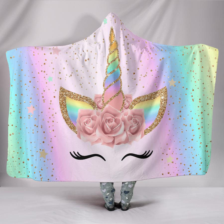 Double Fleece Unicorn Print Cape with Hat-2-130*150-Free Shipping at meselling99