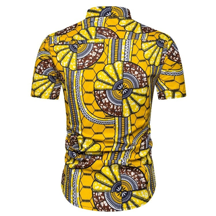 Ethnic Style Men‘s Short Sleeves Shirts-Shirts & Tops-Free Shipping at meselling99