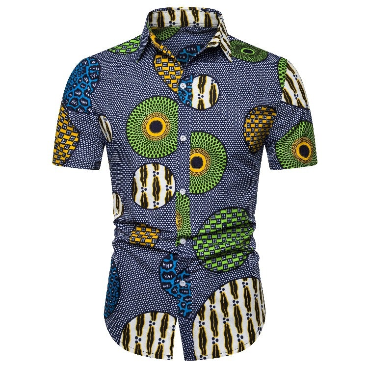 Ethnic Style Men‘s Short Sleeves Shirts-Shirts & Tops-CS203-S-Free Shipping at meselling99