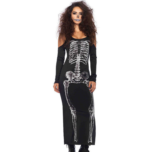 Halloween Skeleton Sexy Women Long Dresses-Halloween-Black-S-Free Shipping at meselling99