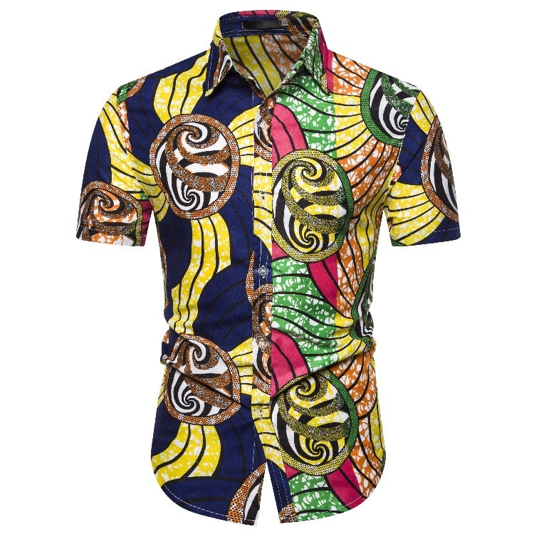 Ethnic Style Men‘s Short Sleeves Shirts-Shirts & Tops-CS202-S-Free Shipping at meselling99