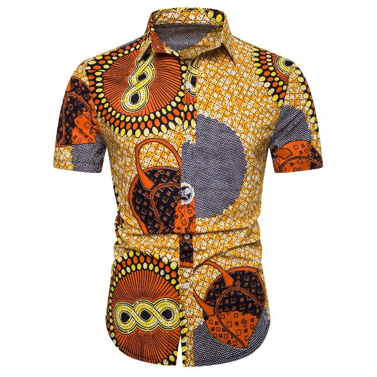 Ethnic Style Men‘s Short Sleeves Shirts-Shirts & Tops-CS204-S-Free Shipping at meselling99