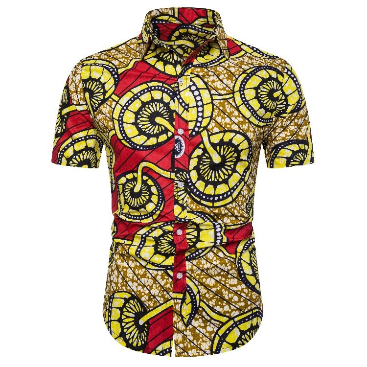 Ethnic Style Men‘s Short Sleeves Shirts-Shirts & Tops-CS207-S-Free Shipping at meselling99