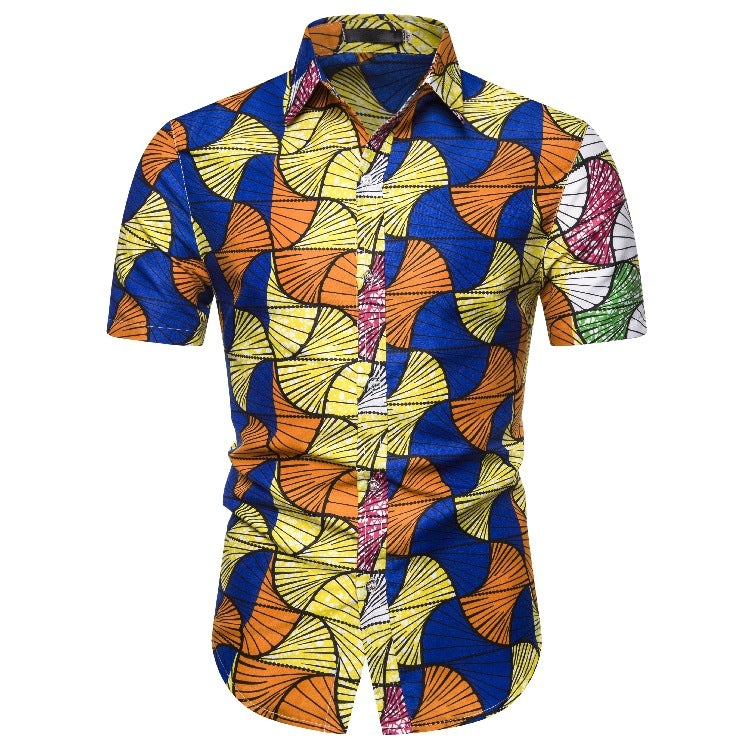 Ethnic Style Men‘s Short Sleeves Shirts-Shirts & Tops-CS215-S-Free Shipping at meselling99